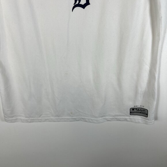 Nike Dri-Fit Women’s MLB Detroit Tigers Baseball Top Size Large White Sporty - Picture 3 of 9